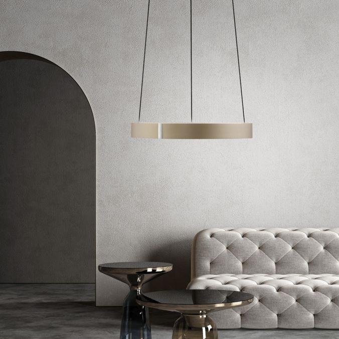 Paul Neuhaus Závěsné LED svítidlo PURE E-Popup, 51W, ø 50 cm, 2700-5000K Barva: Bronz