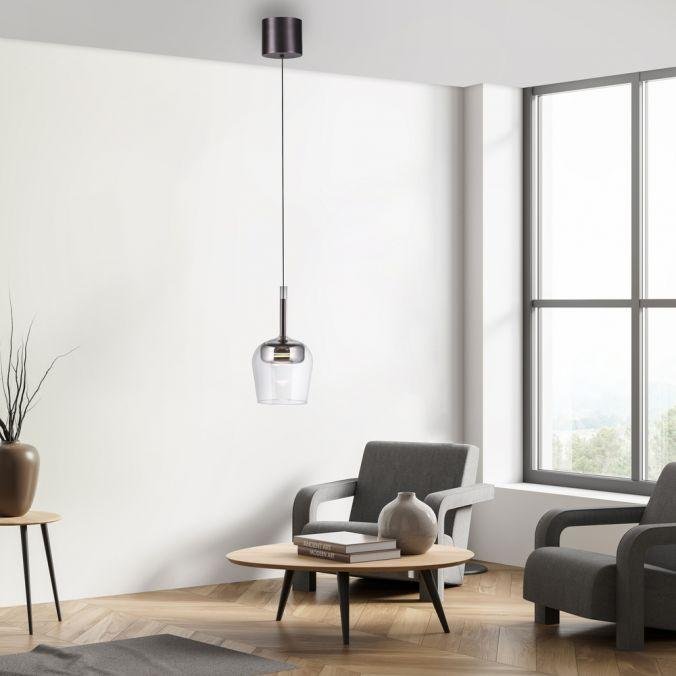 Paul Neuhaus Závěsné LED svítidlo Q-KON, 11W, ø 21 cm, 2700-5000K, Smart Home Barva: Stříbrná