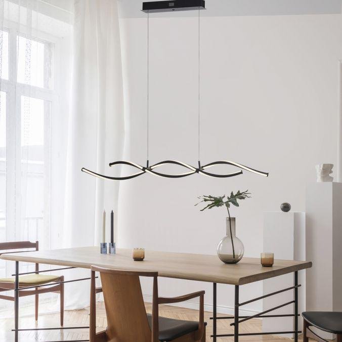 Paul Neuhaus Závěsné LED svítidlo, 42W, v. 120 cm, RF control, CCT 2700-5000K