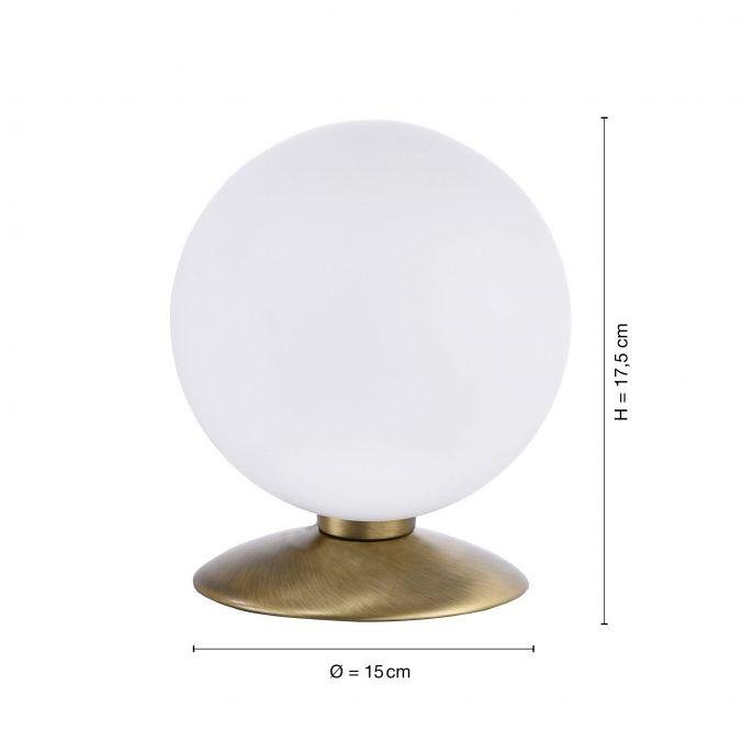 Paul Neuhaus Stolní LED lampa BUBBA, 3W, ø 15 cm, 3000K Barva: Mosaz