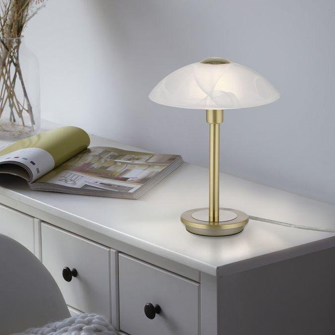 Paul Neuhaus Stolní LED lampa ENOVA, 3W, v. 28 cm, 3000K stmívatelná Barva: Zlatá