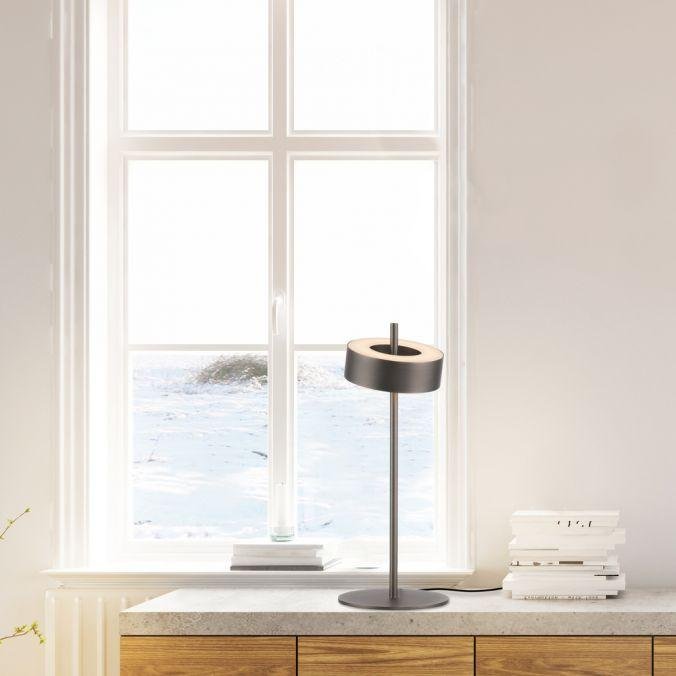 Paul Neuhaus Stolní LED lampa Q-ROTATE, 12W, v. 40 cm, ZigBee 2700-5000K Barva: Hnědá