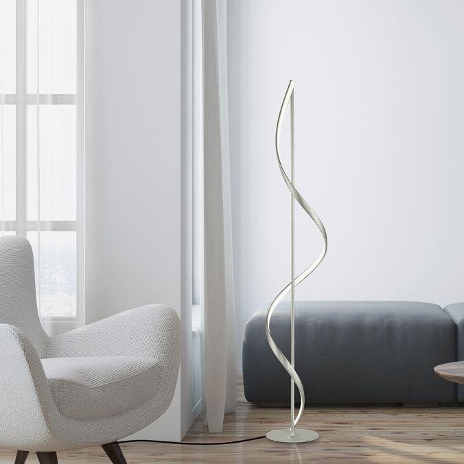 Paul Neuhaus Stojací LED lampa Q-SWING 27,5W, v. 141 cm, ZigBee 2700-5000K Barva: Stříbrná