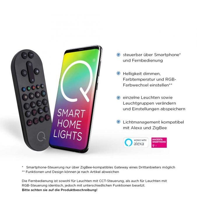 Paul Neuhaus Stojací LED lampa Q-MALINA, 59W, v. 140 cm, Smart Home, CCT 2700-5000K