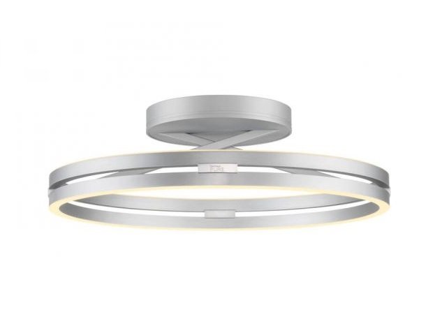 PAULNEUHAUS Stropní LED svítidlo PURE Loop, pr.60cm, 7W+30W 2700-5000K, šedá