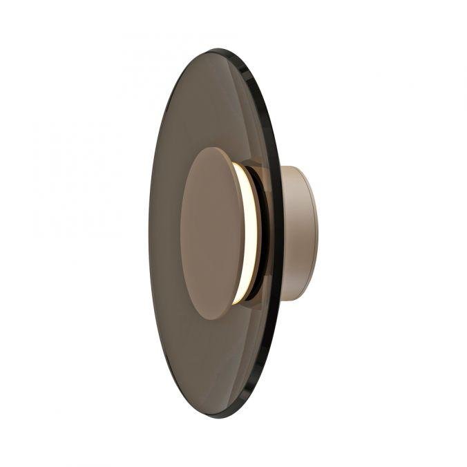 Levně PAULNEUHAUS LED nástěnné svítidlo Pure Moon stmívatelné 2700K bronz / tmavý amber - PAUL NEUHAUS