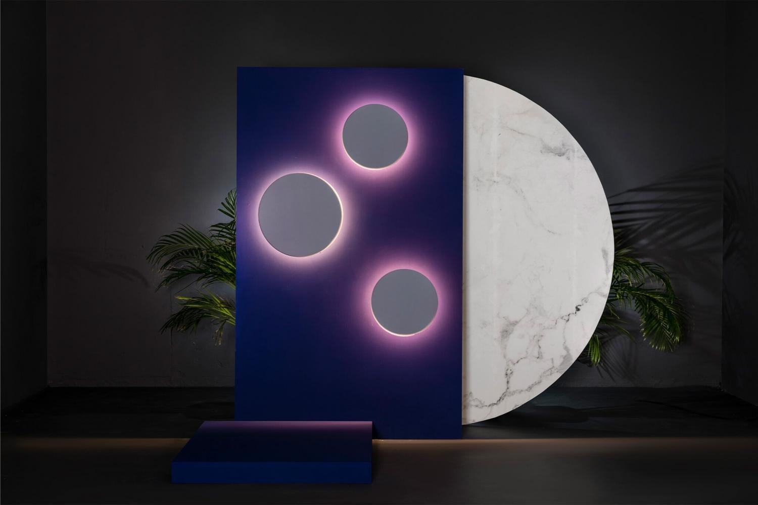 TOU 450 nástěnná lampa, šedá 45 cm - FARO