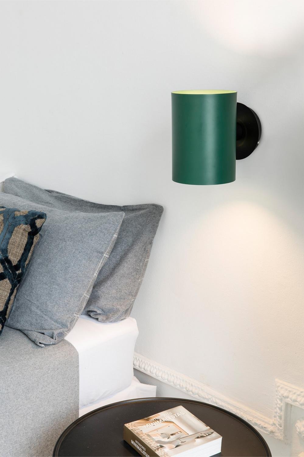 GUADALUPE nástěnná lampa, černá/zelená - FARO