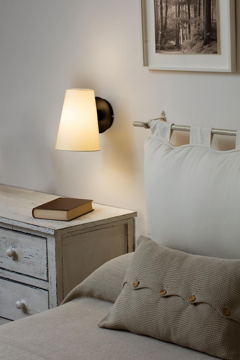 LUPE černá/béžová stolní lampa - FARO