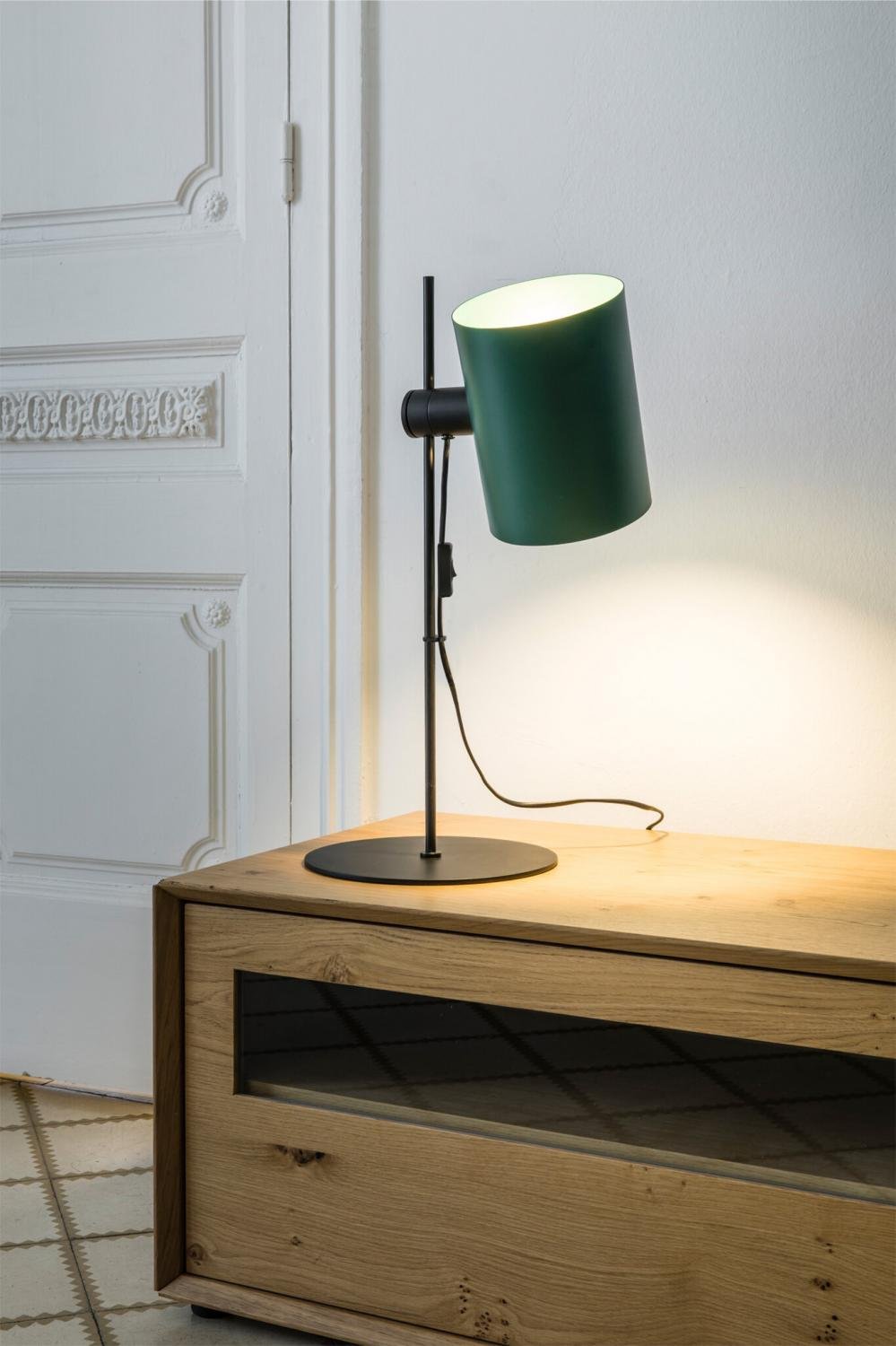 GUADALUPE černá/zelená stolní lampa - FARO