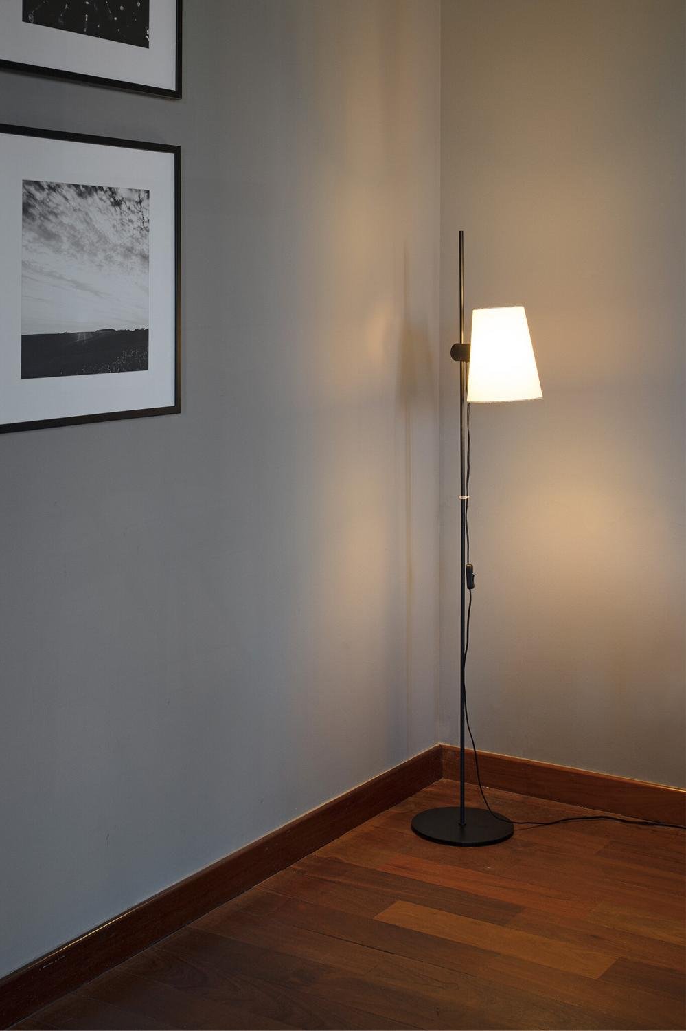 LUPE černá/béžová stojací lampa - FARO