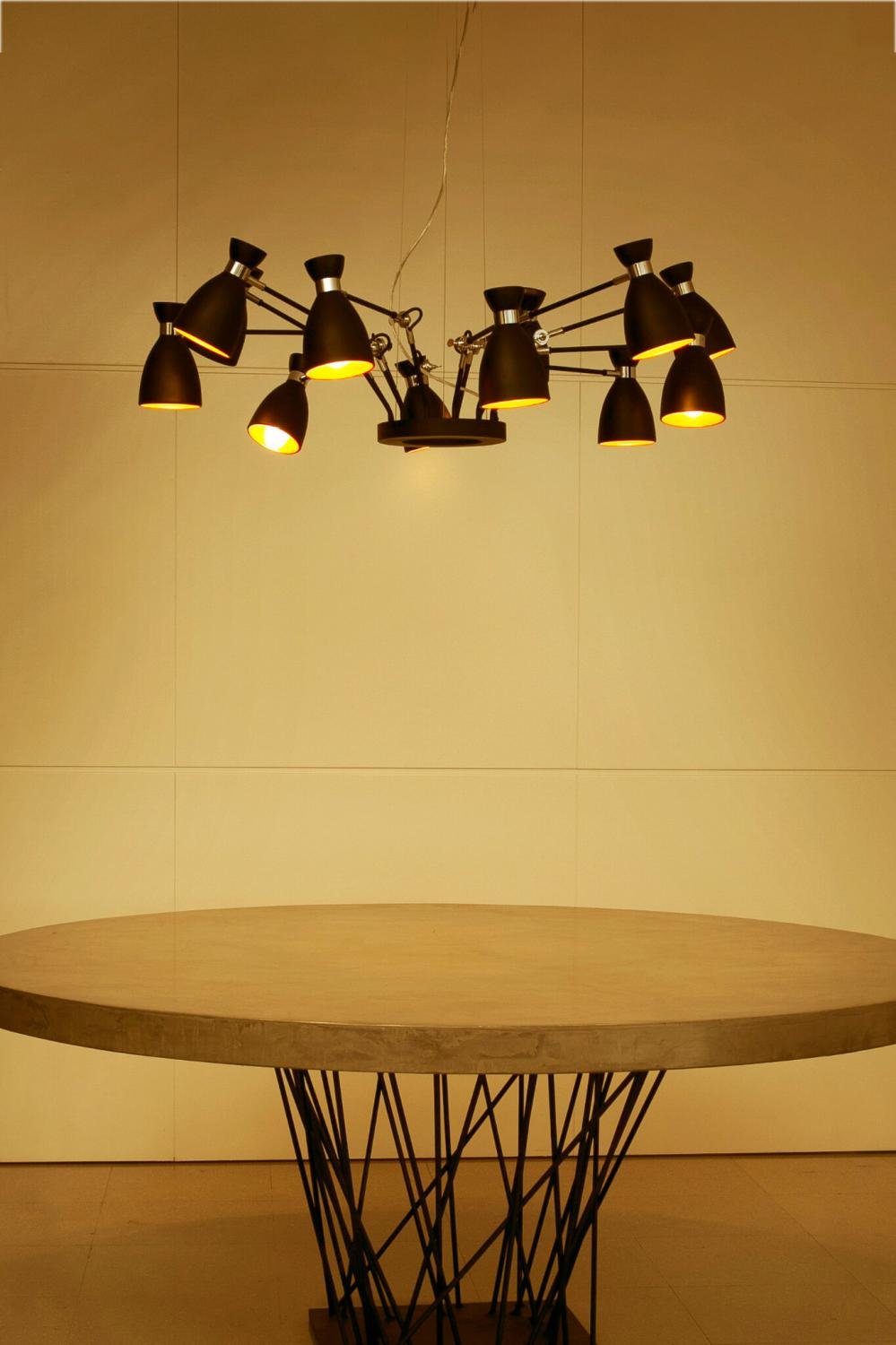 RETRO závěsné svítidlo, černá a měď 12L - FARO