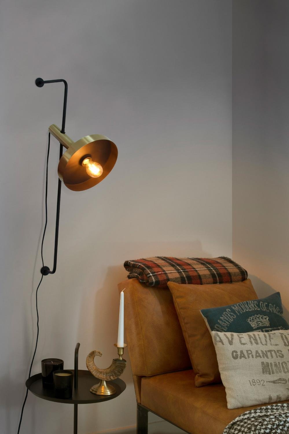 WHIZZ nástěnná lampa, zlatá/černá - FARO