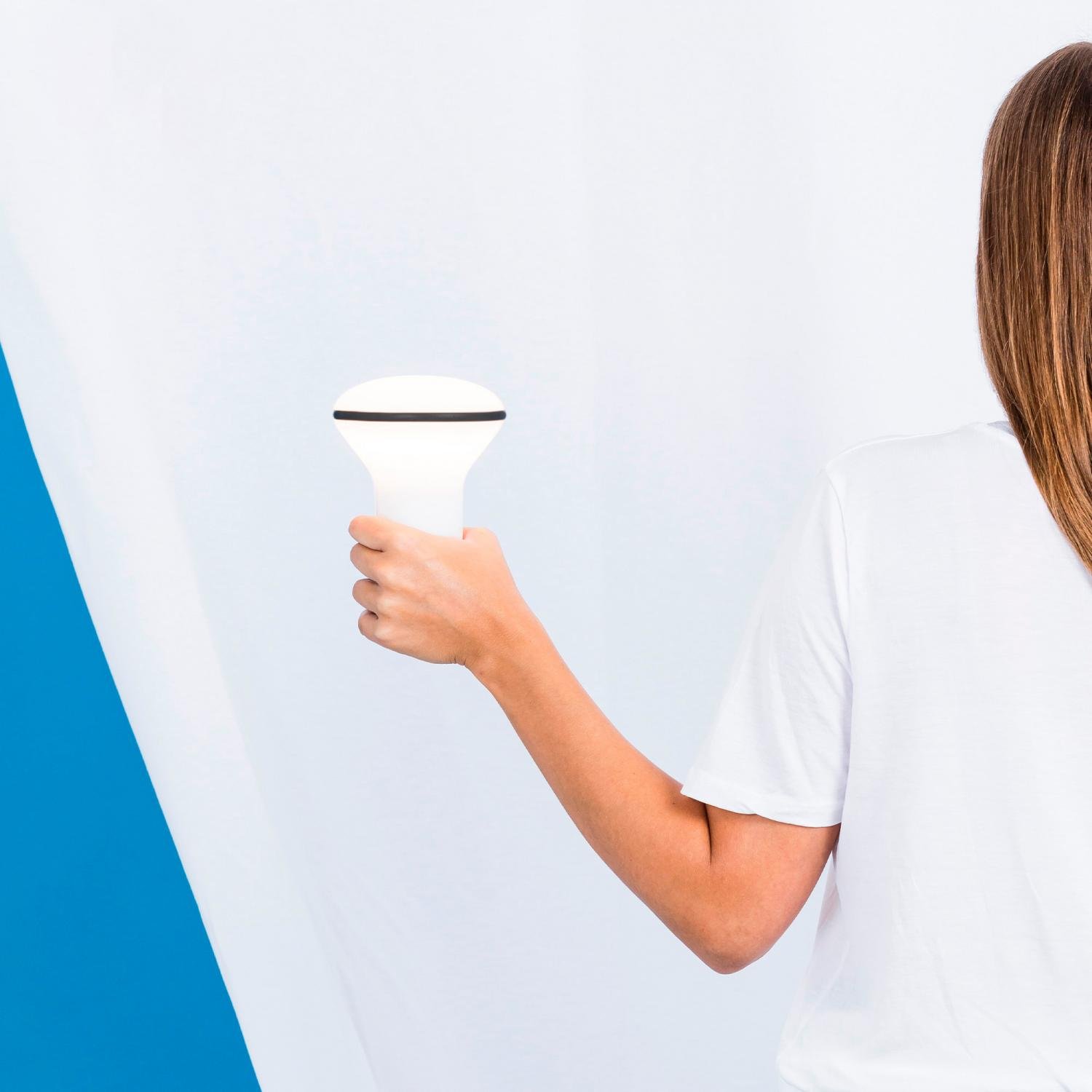 BUDDY přenosná stolní lampa, šedá, 3W - FARO