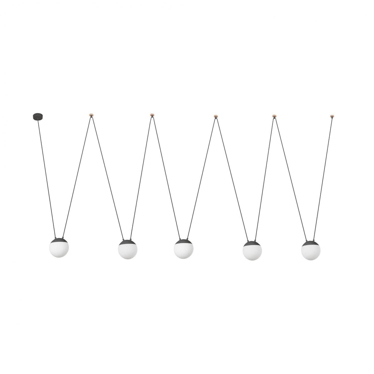 MINE PC SPACE závěsné svítidlo, tmavě šedá, 5L - FARO