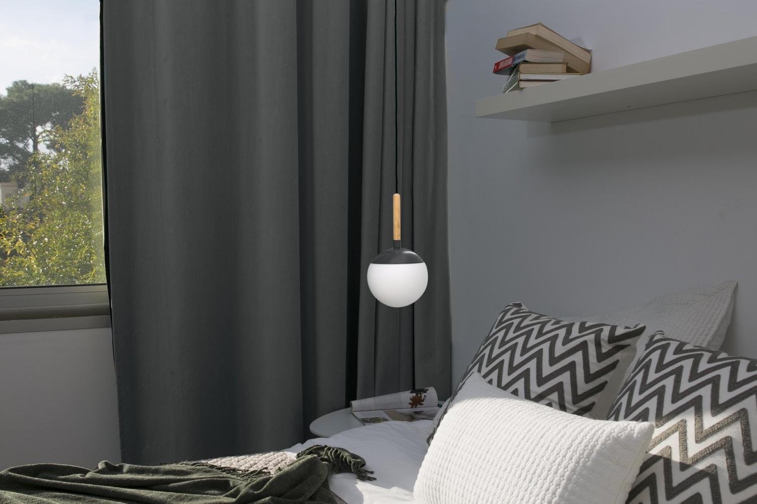 MINE GLASS závěsné svítidlo, šedá - FARO