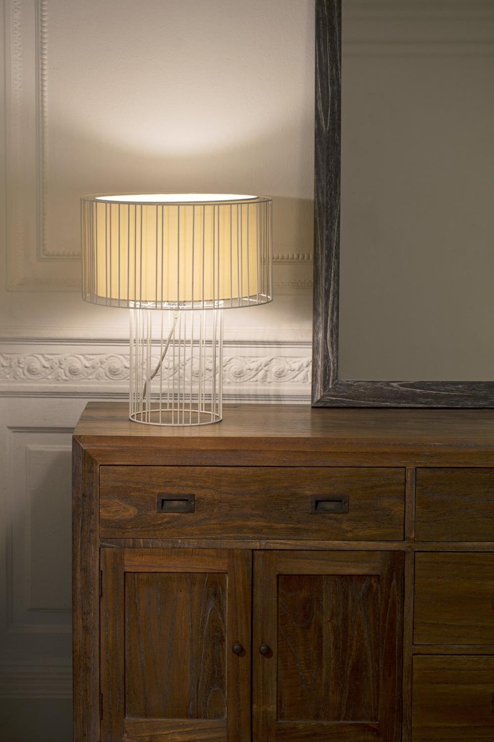 LINDA bílá stolní lampa - FARO