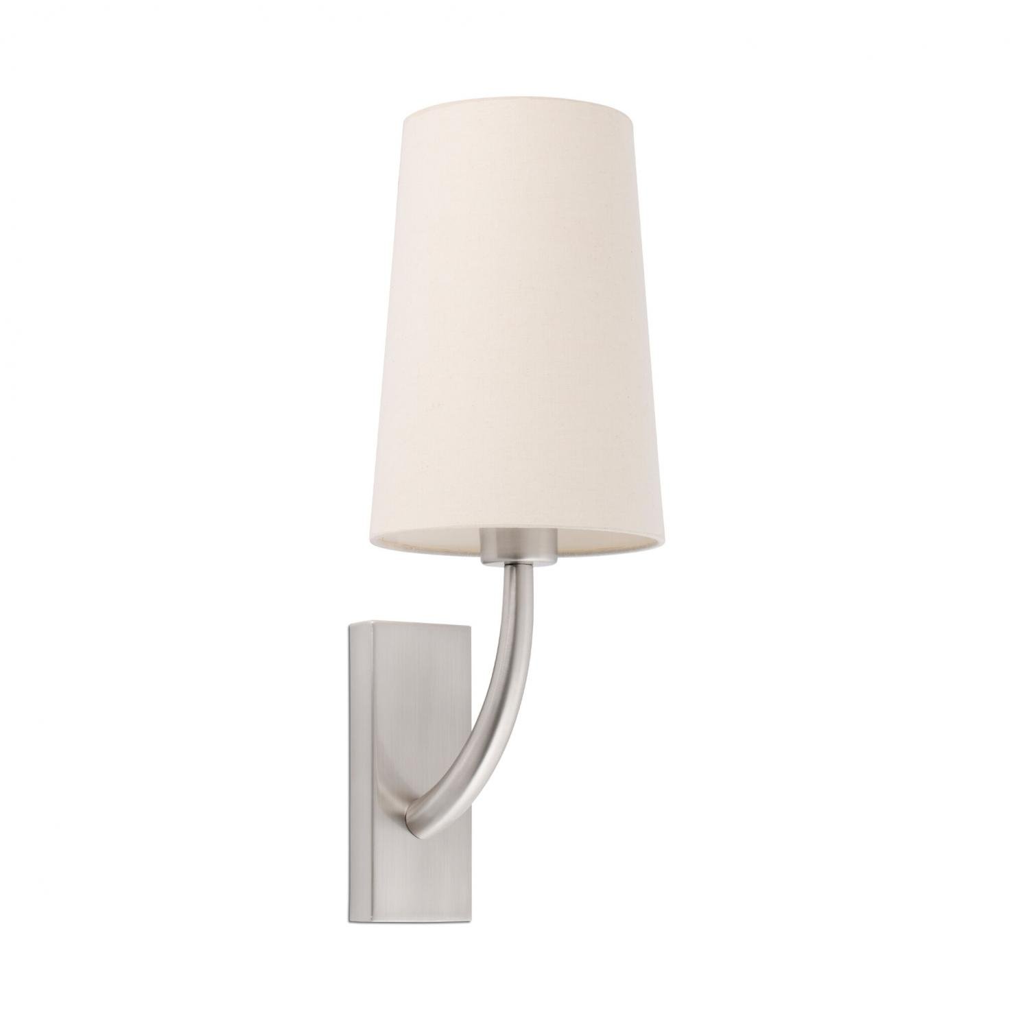 Levně REM nástěnná lampa, nikl/béžová - FARO