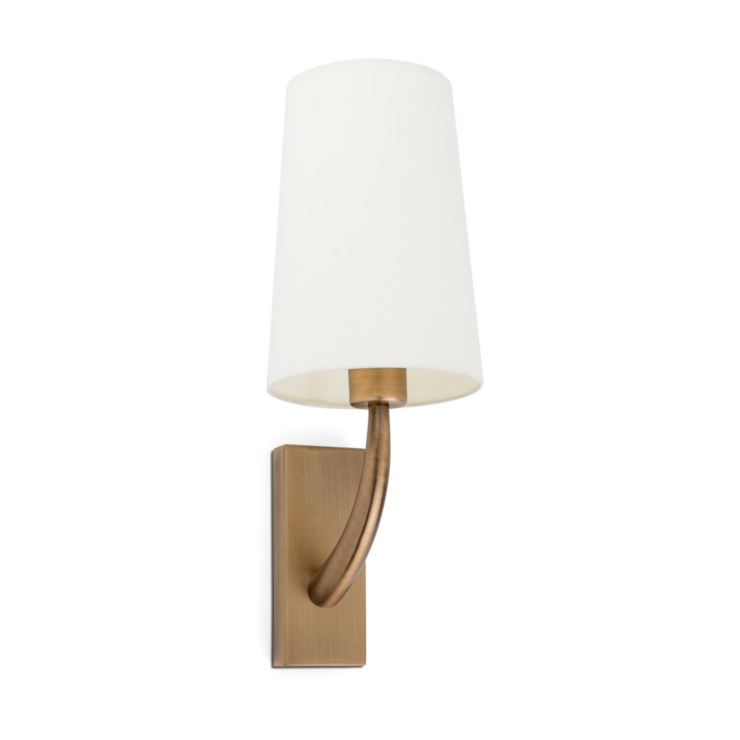 REM nástěnná lampa, starozlatá/bílá - FARO
