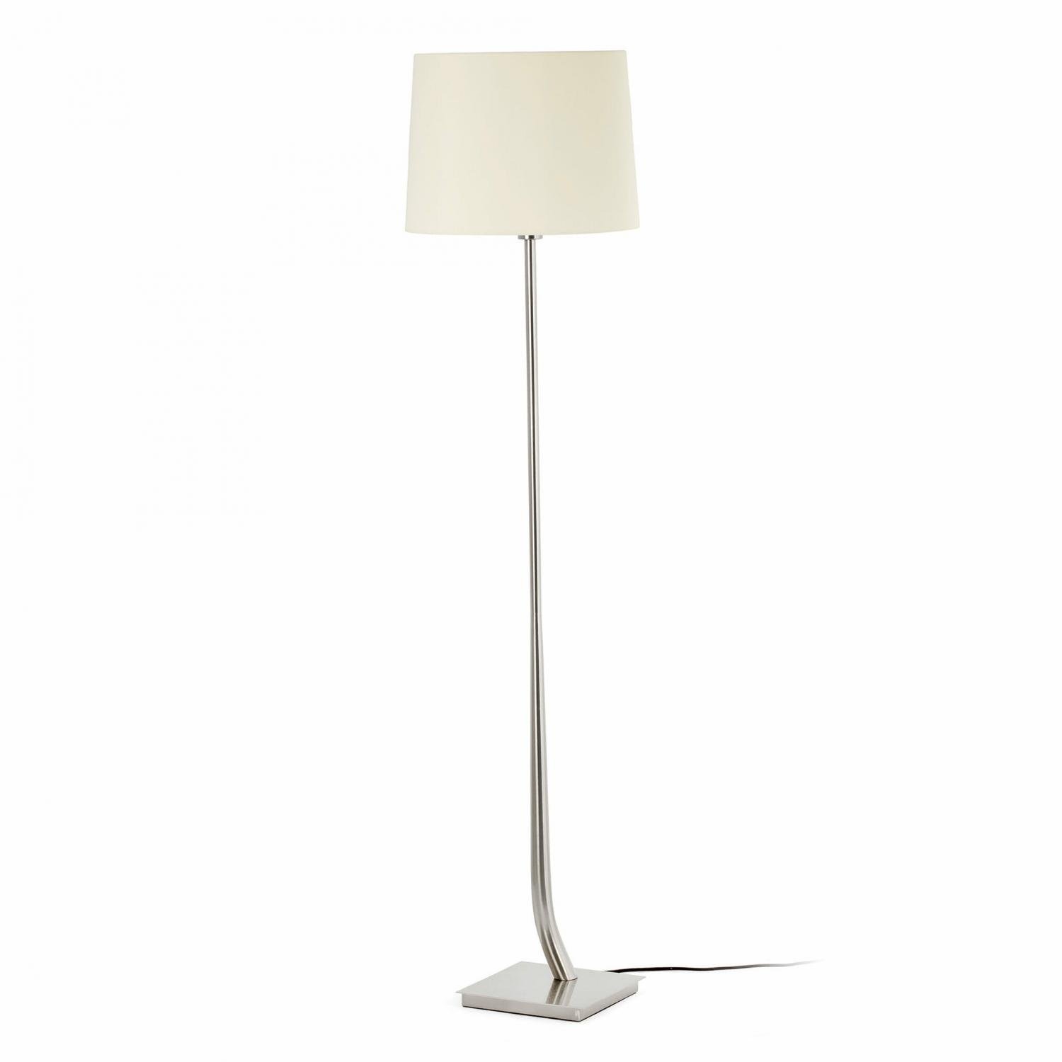 REM matný nikl/béžová stojací lampa - FARO