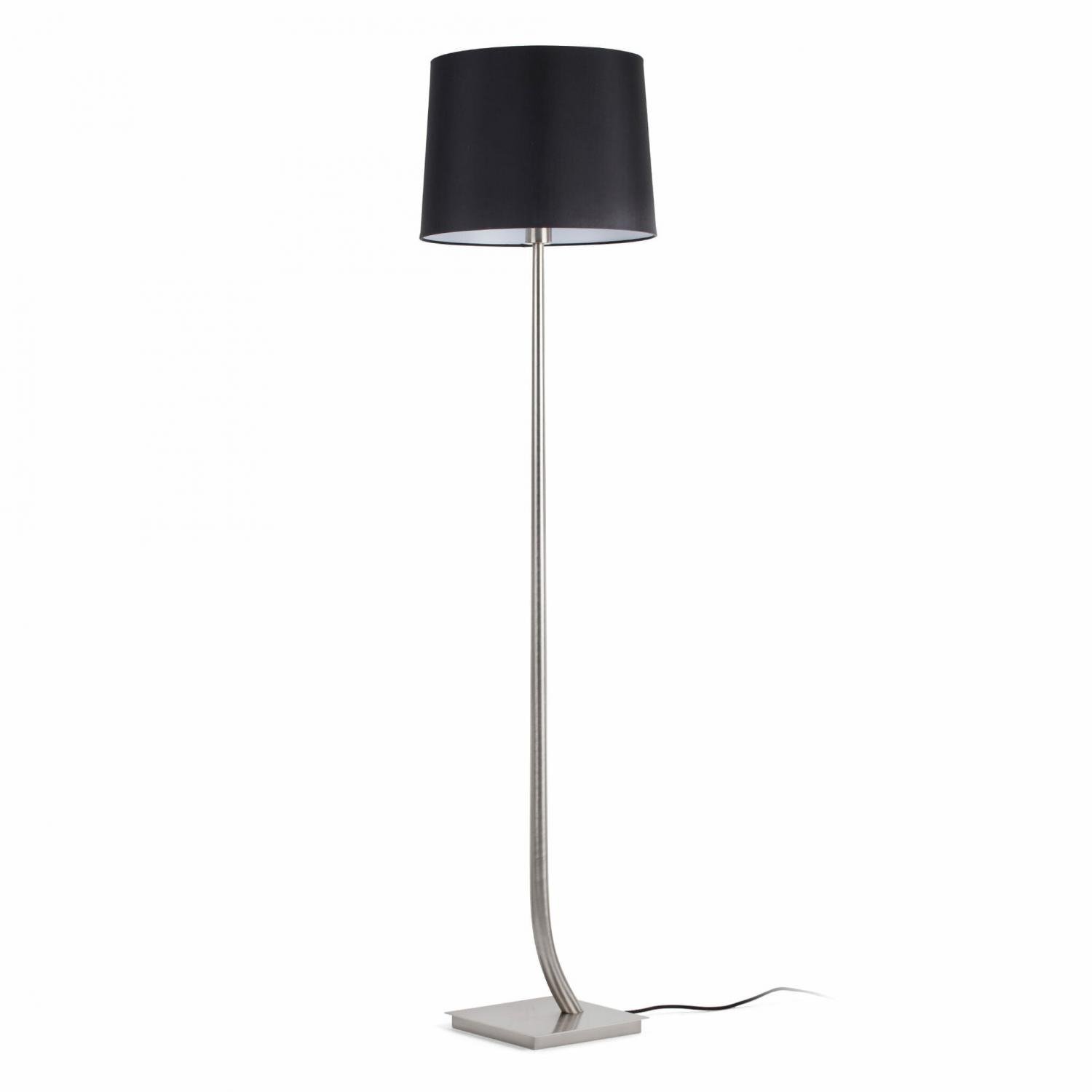 REM matný nikl/černá stojací lampa - FARO