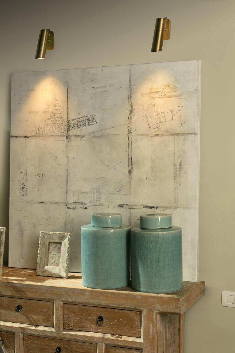 LINK nástěnná lampa, bronzová - FARO