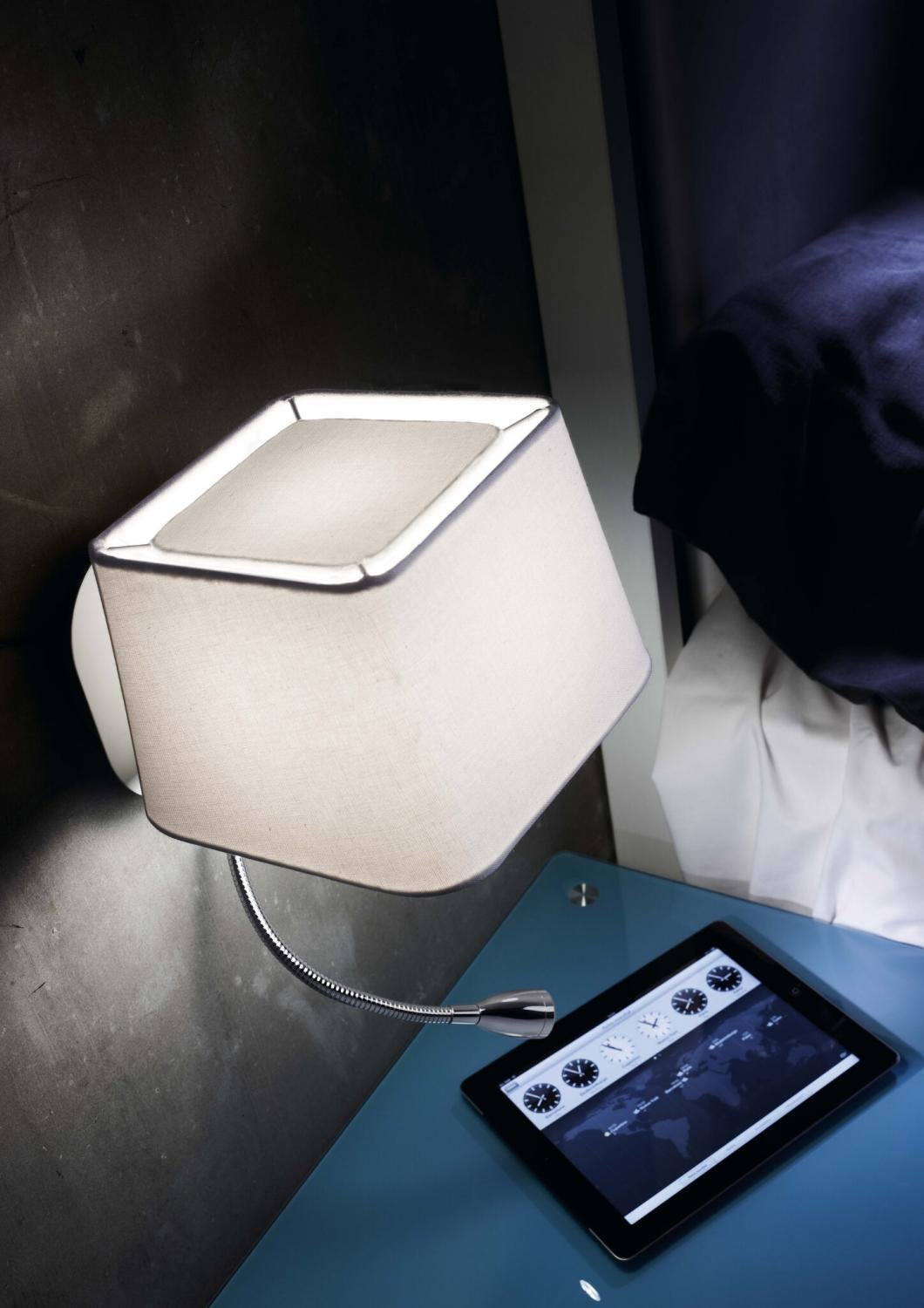 Levně SWEET nástěnná lampa na čtení, bílá, se čtecí lampičkou 1L - FARO