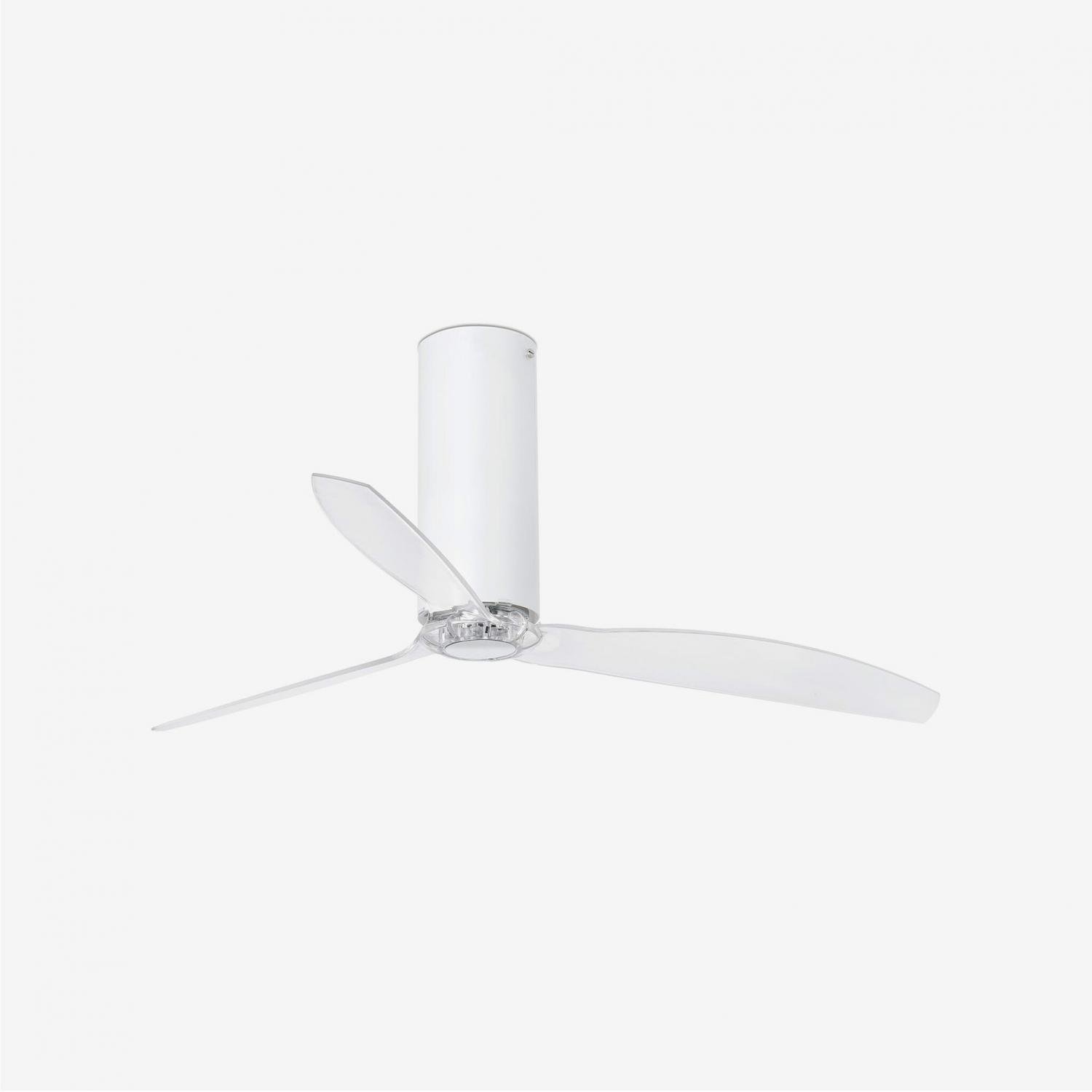 Levně TUBE FAN, bílá/transparentní, stropní ventilátor s DC motorem - FARO