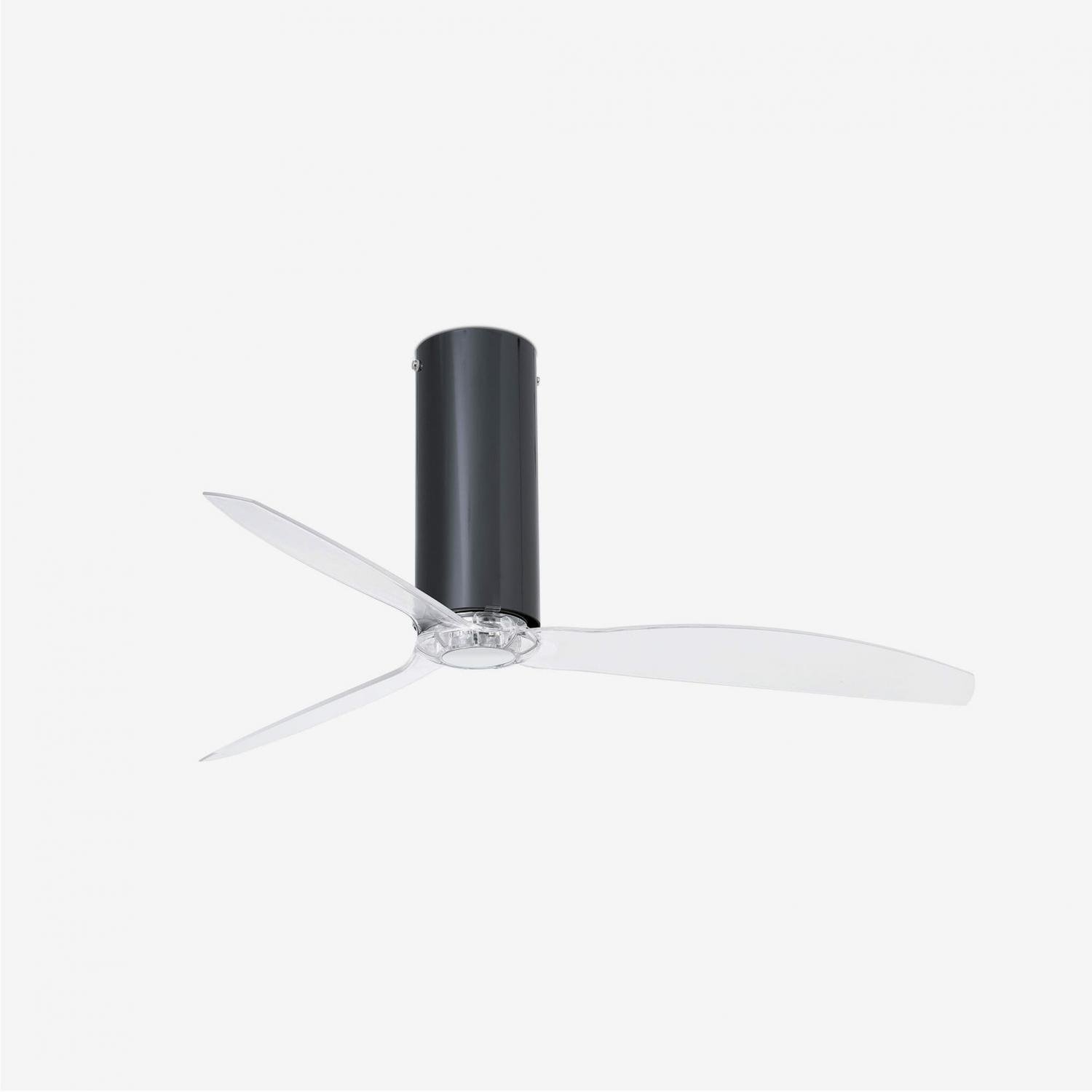 TUBE FAN, černá/transparentní, stropní ventilátor s DC motorem - FARO