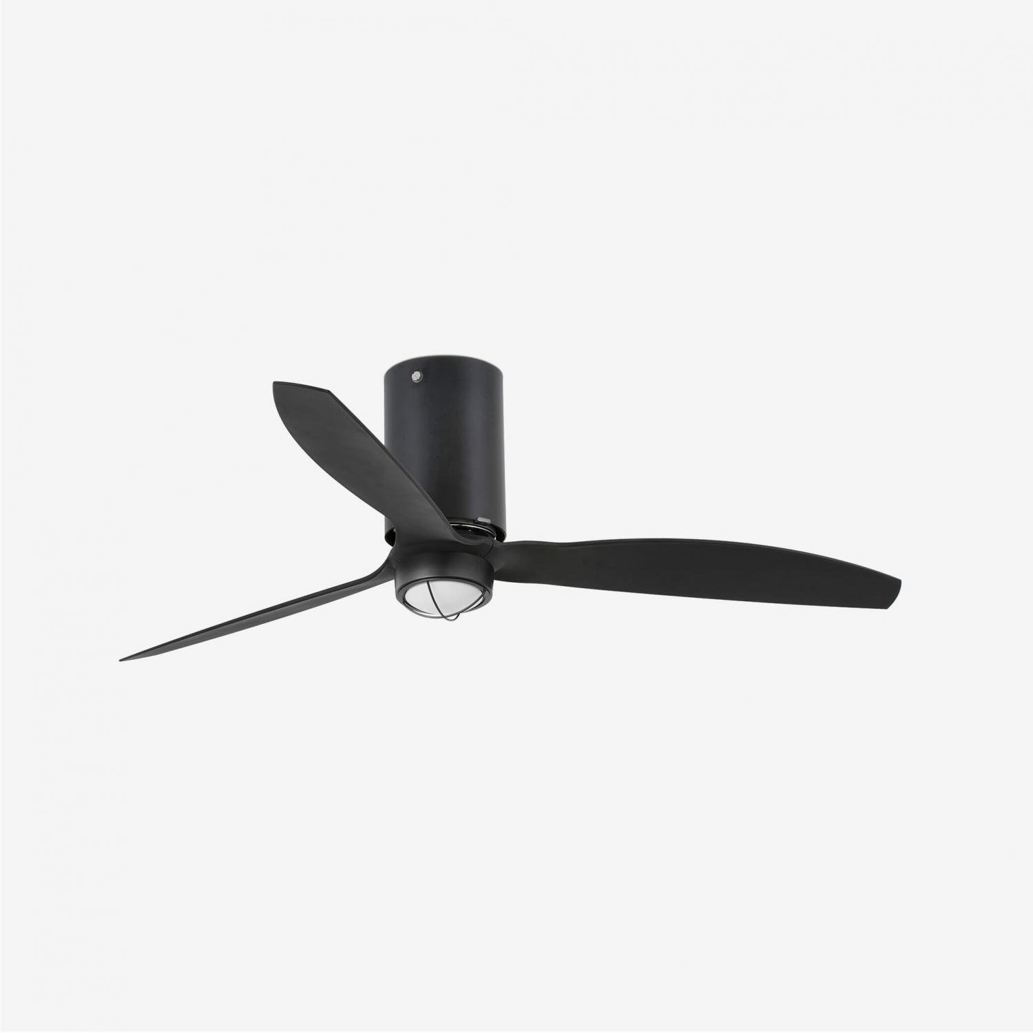 MINI TUBE FAN M LED, černá, stropní ventilátor s DC motorem - FARO