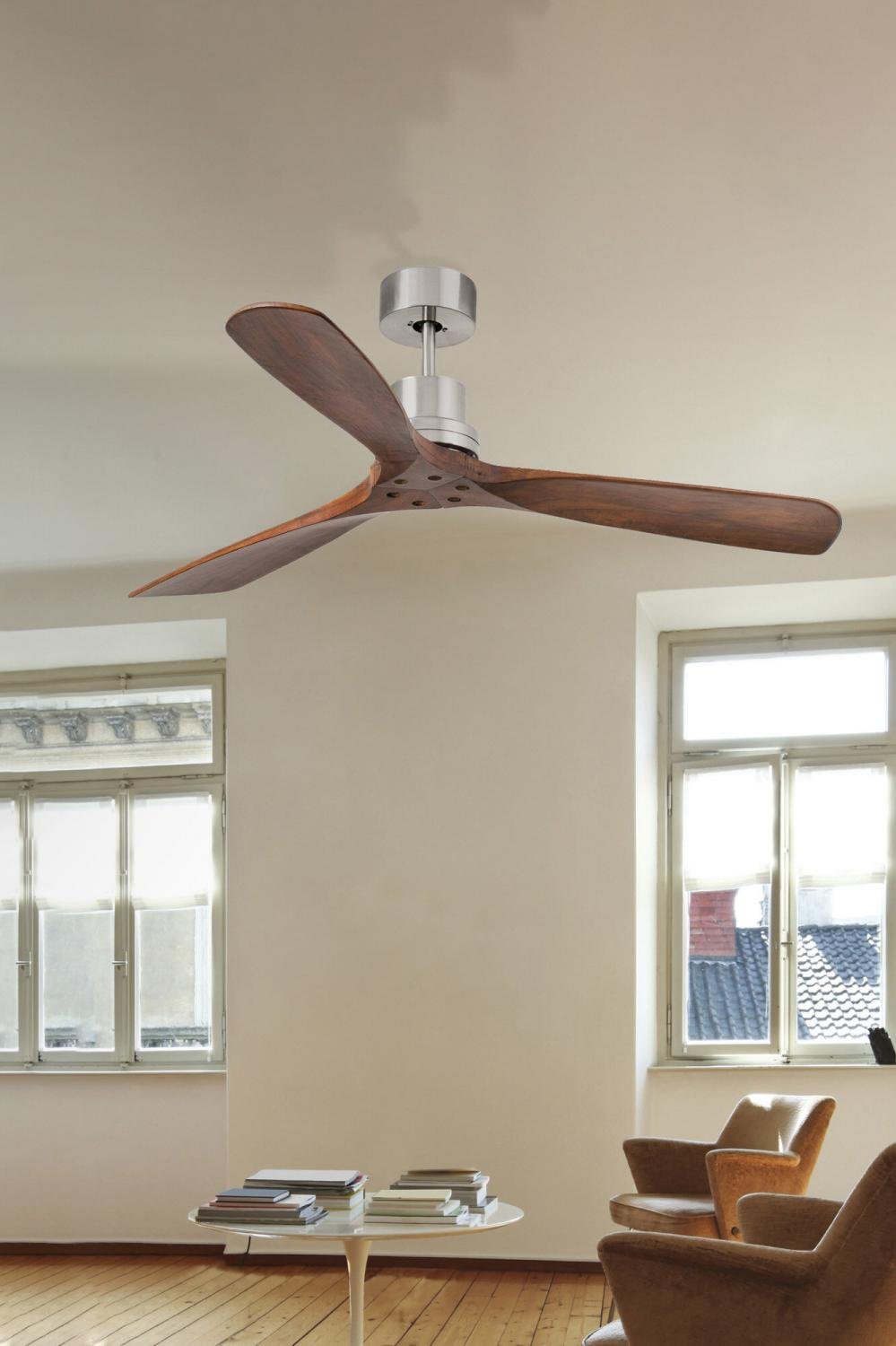 LANTAU L stropní ventilátor, matný nikl s DC motorem - FARO