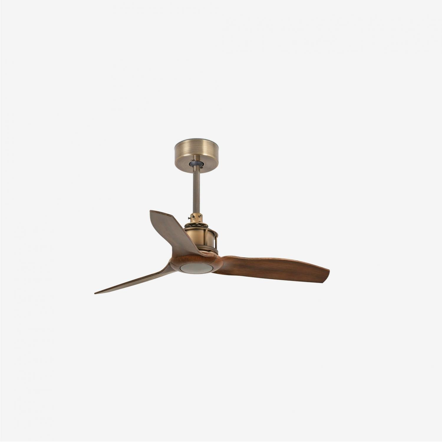 Levně JUST FAN XS, starozlatá/dřevo, stropní ventilátor 81cm - FARO