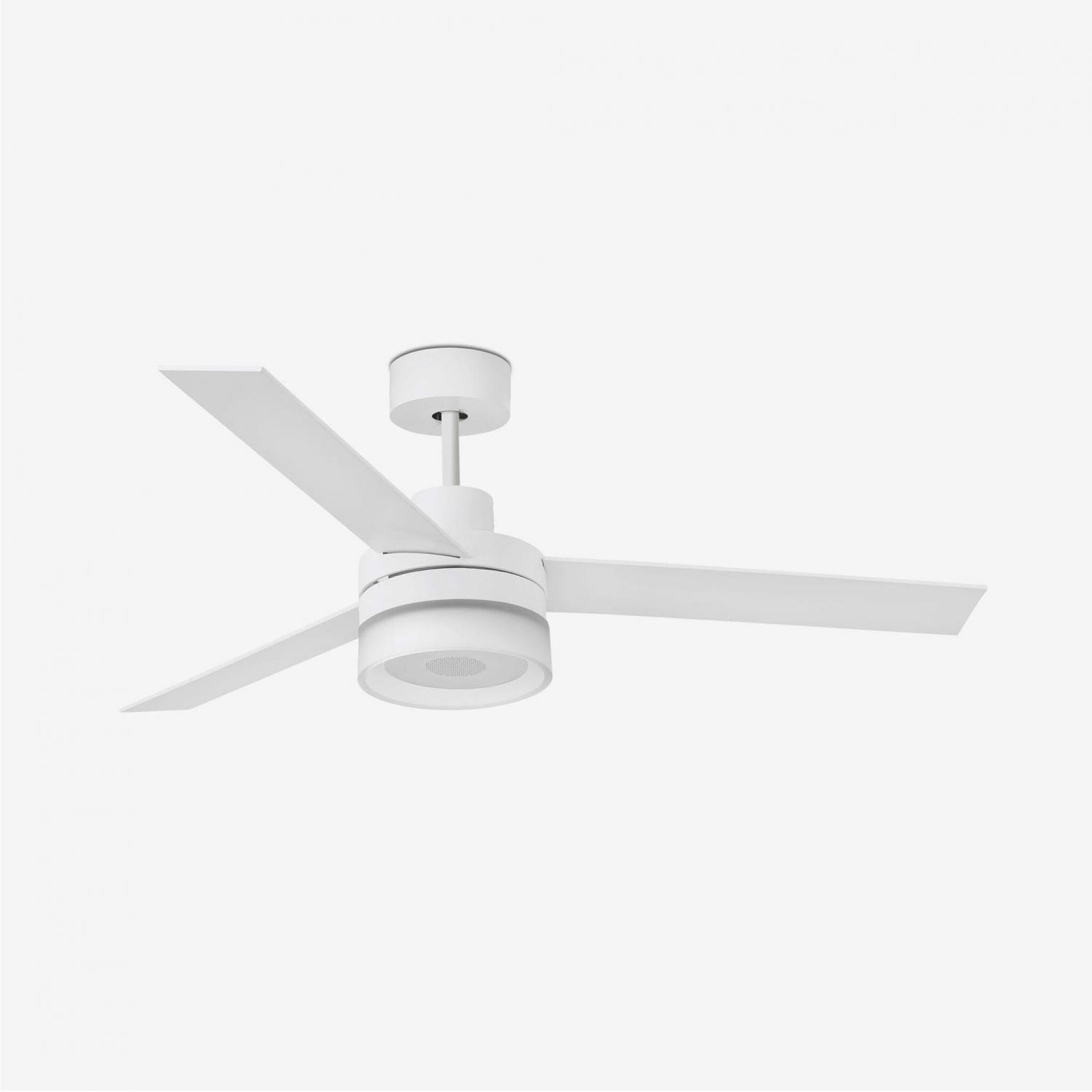 Levně ICE L L LED SPEAKER, bílá, stropní ventilátor s reproduktorem - FARO