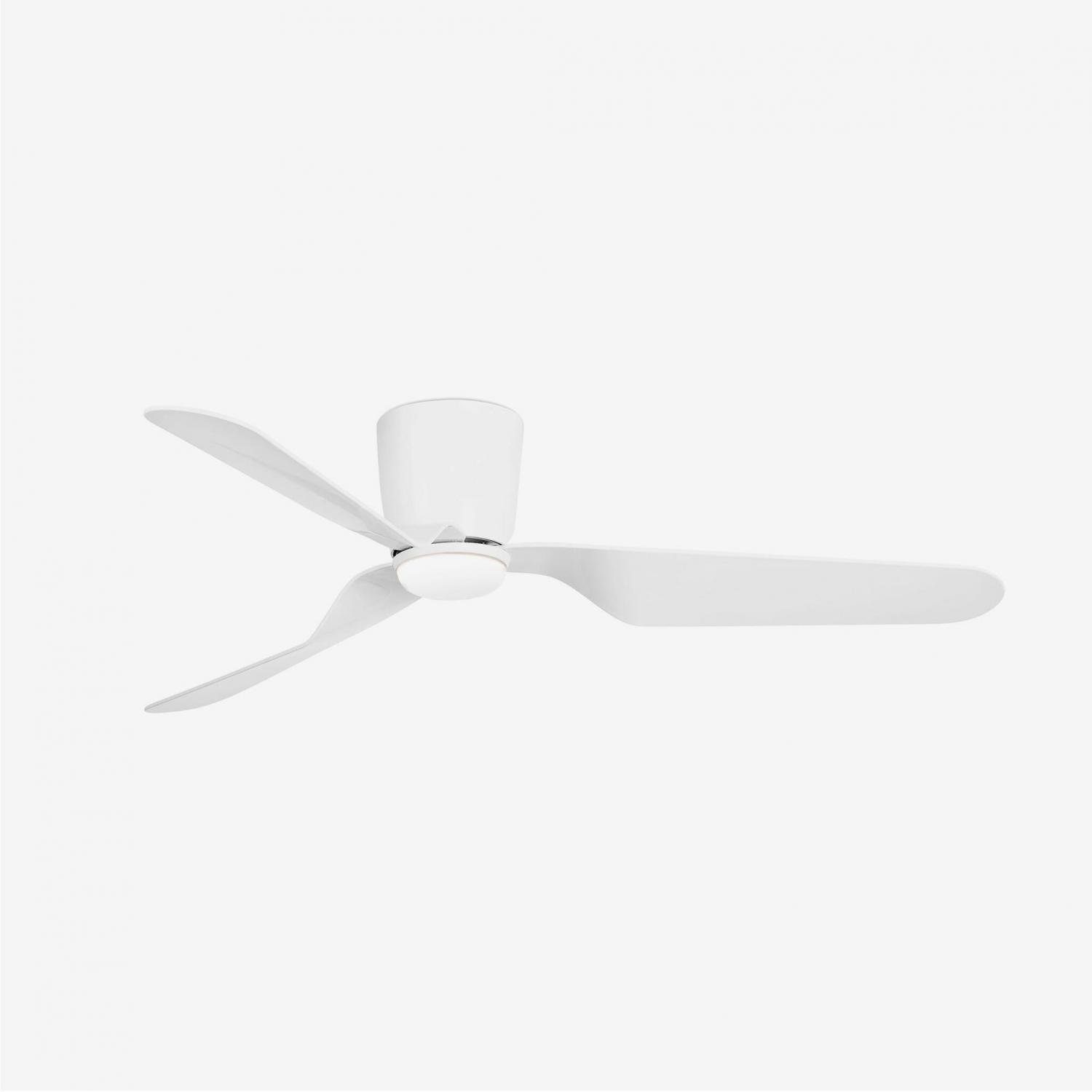 PEMBA L LED, bílá, stropní ventilátor s DC motorem - FARO