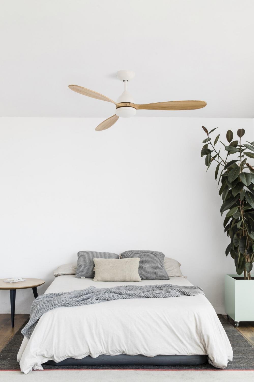 POROS L LED, bílá, stropní ventilátor s DC motorem - FARO