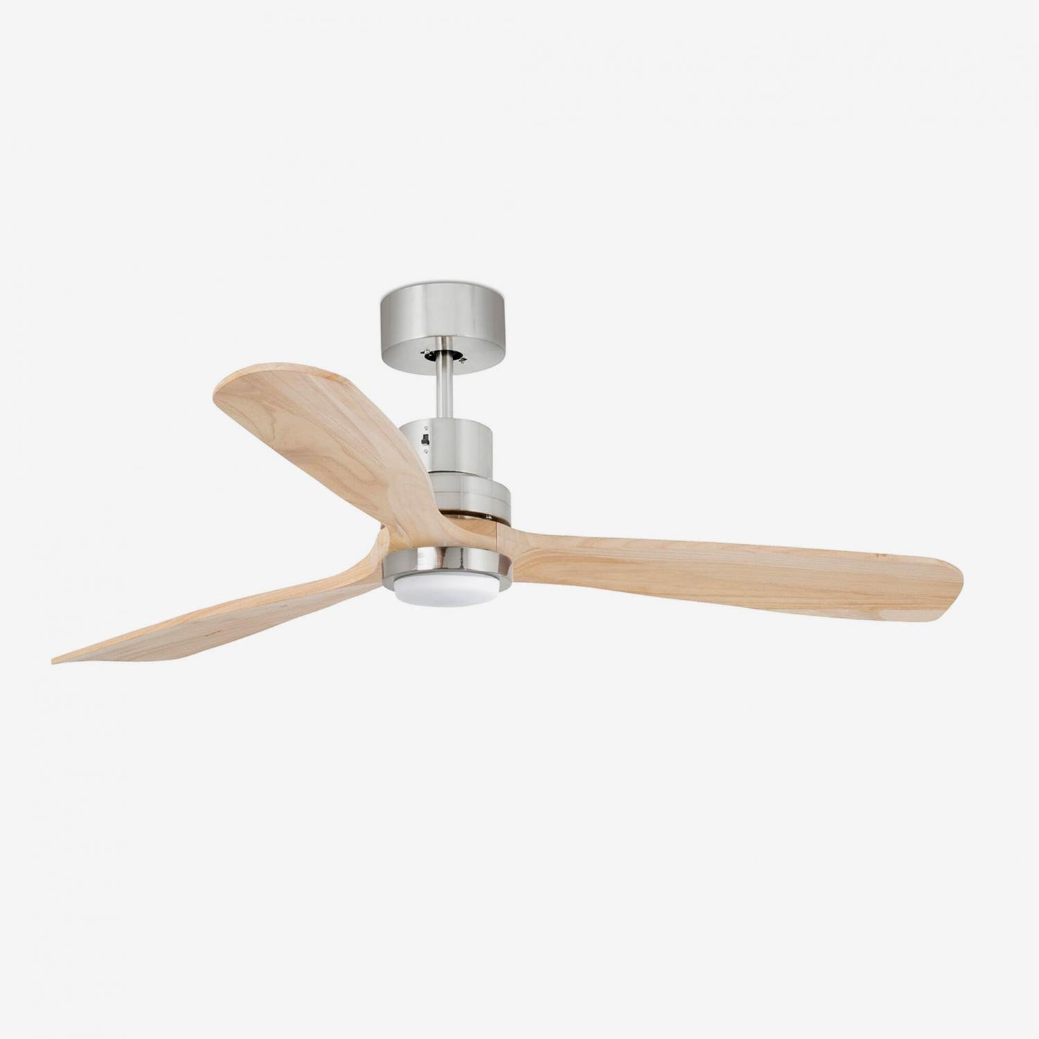 LANTAU L LED, nikl/borovice, stropní ventilátor s DC motorem - FARO