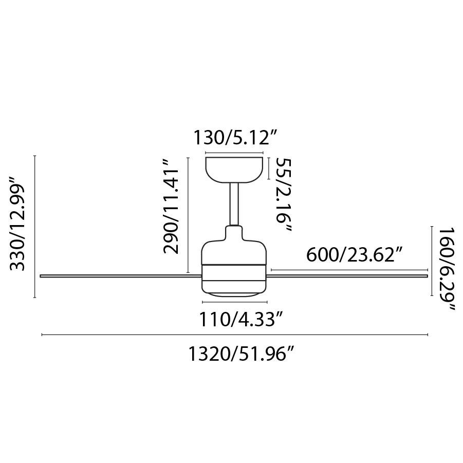 NUU, bílá, stropní ventilátor s DC motorem SMART - FARO