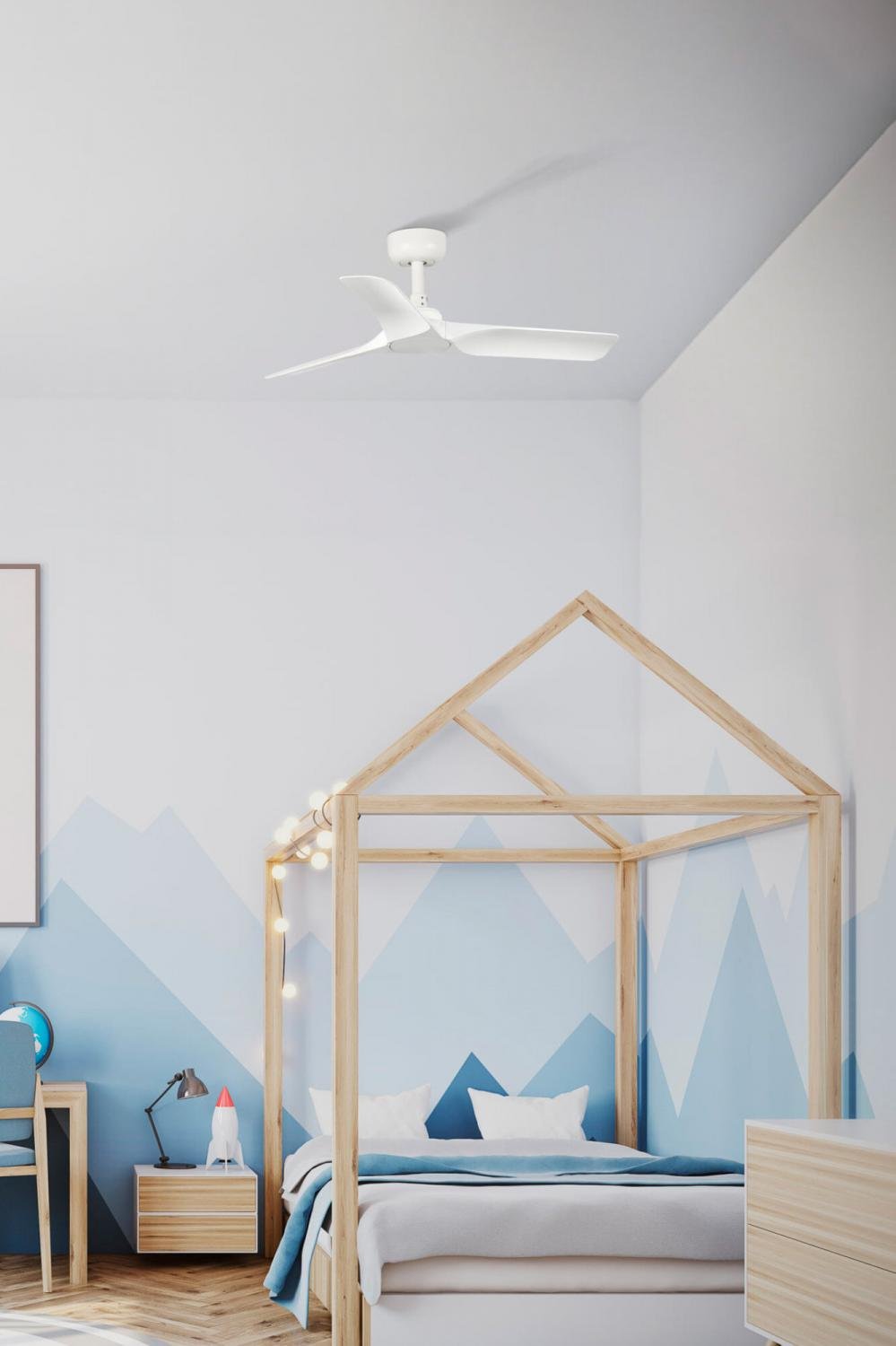 HEY S stropní ventilátor, bílá - FARO