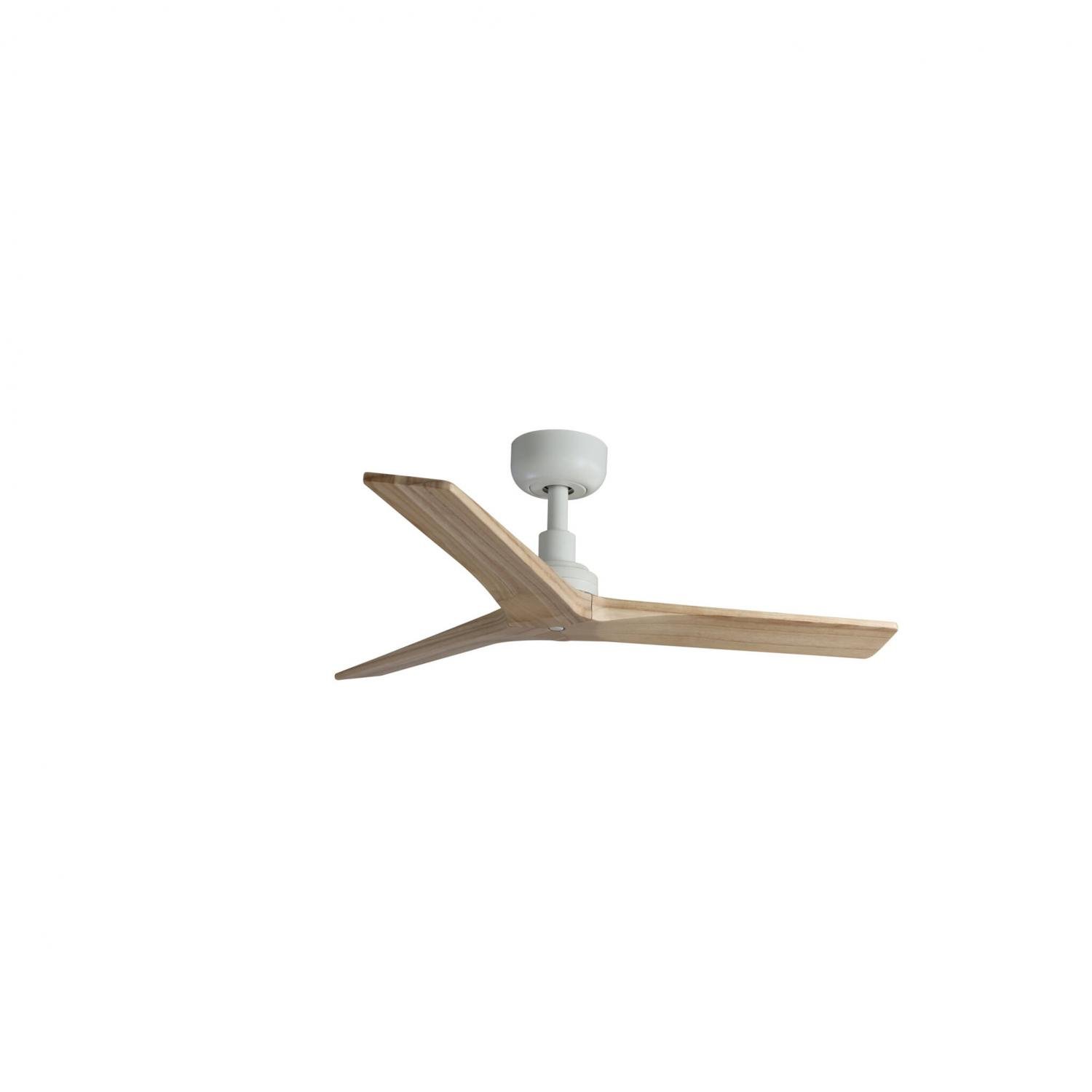 KLIM S stropní ventilátor, bílá/světlý dub DC - FARO