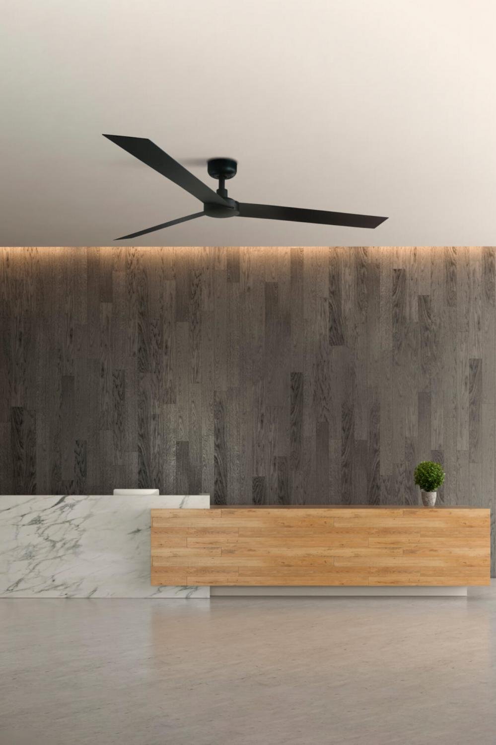 CRUISER XL stropní ventilátor, černá s DC motorem - FARO