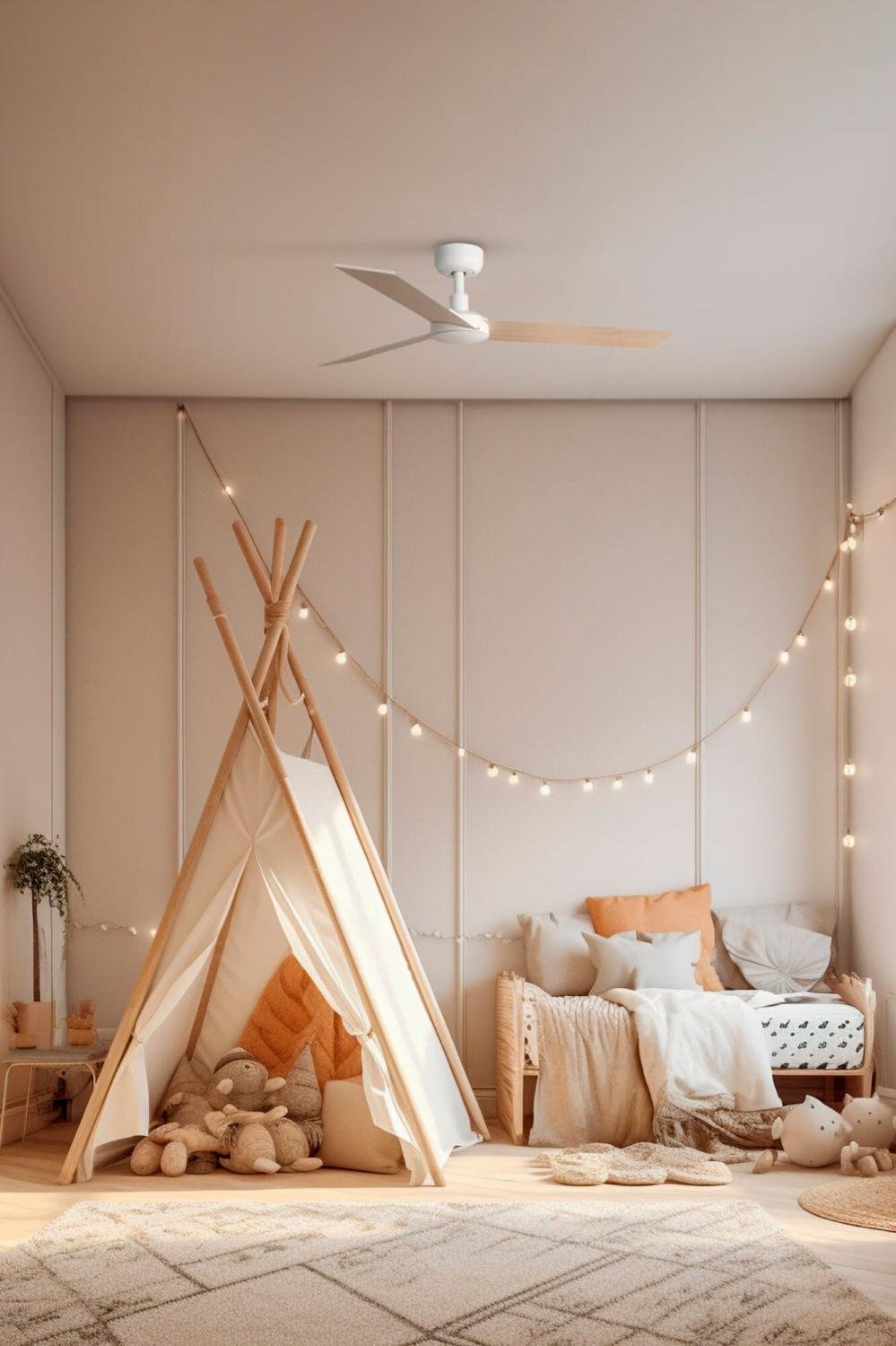 RUDDER S stropní ventilátor, bílá/popelavá - FARO