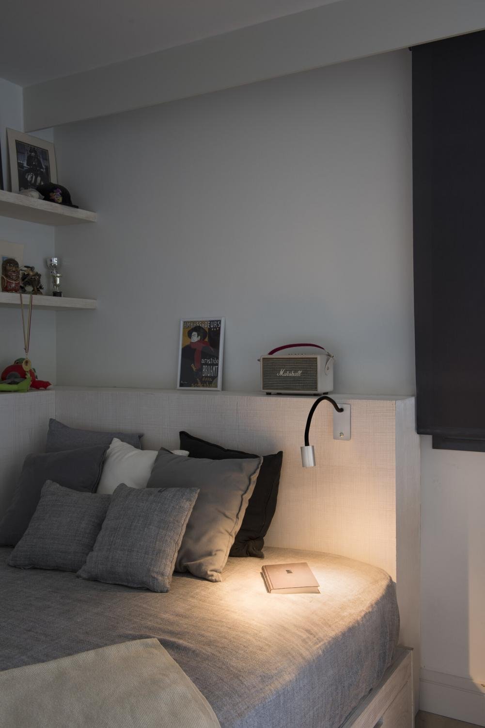 Levně LESER nástěnná lampa na čtení, nikl - FARO