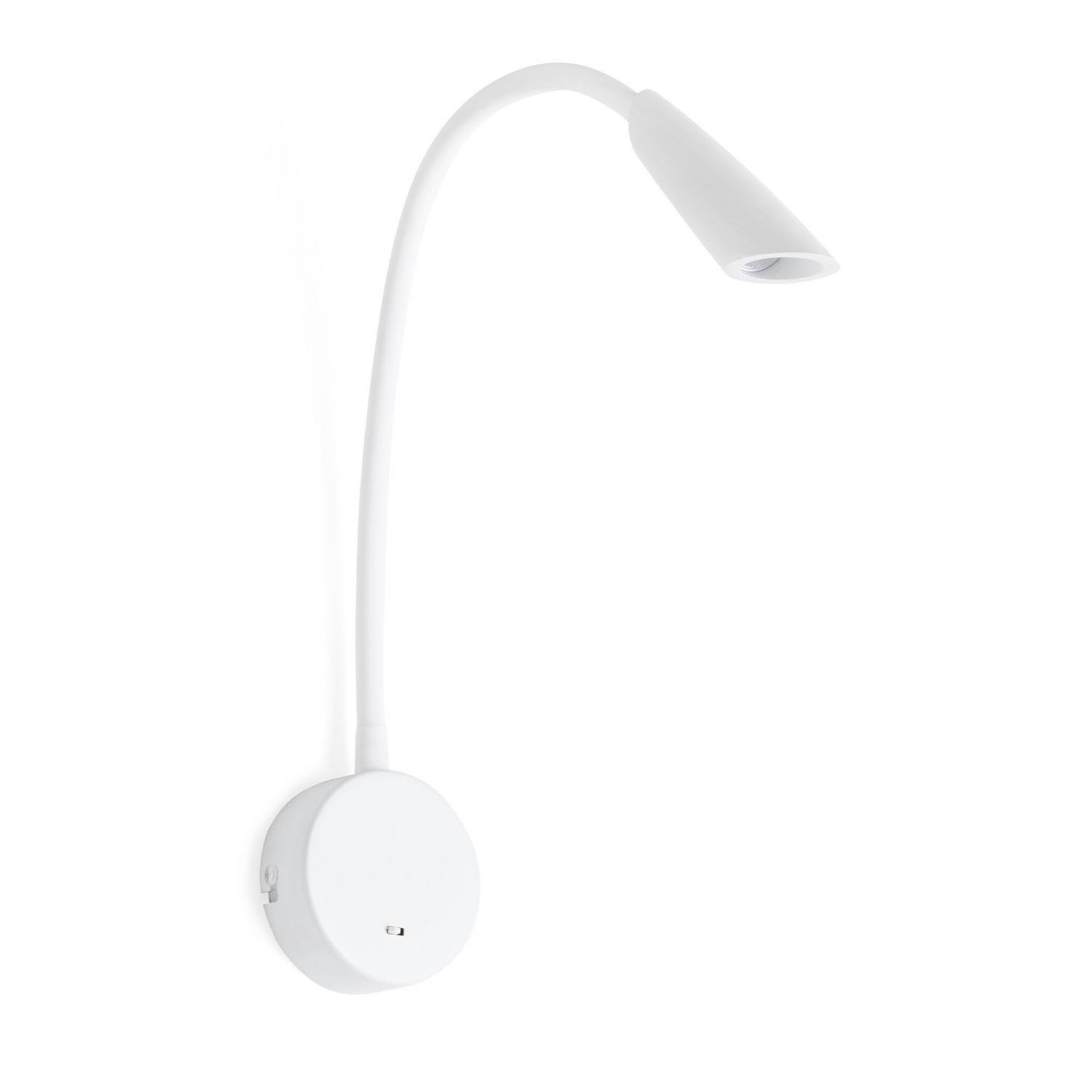 Levně BOKEN nástěnná lampa na čtení, bílá - FARO