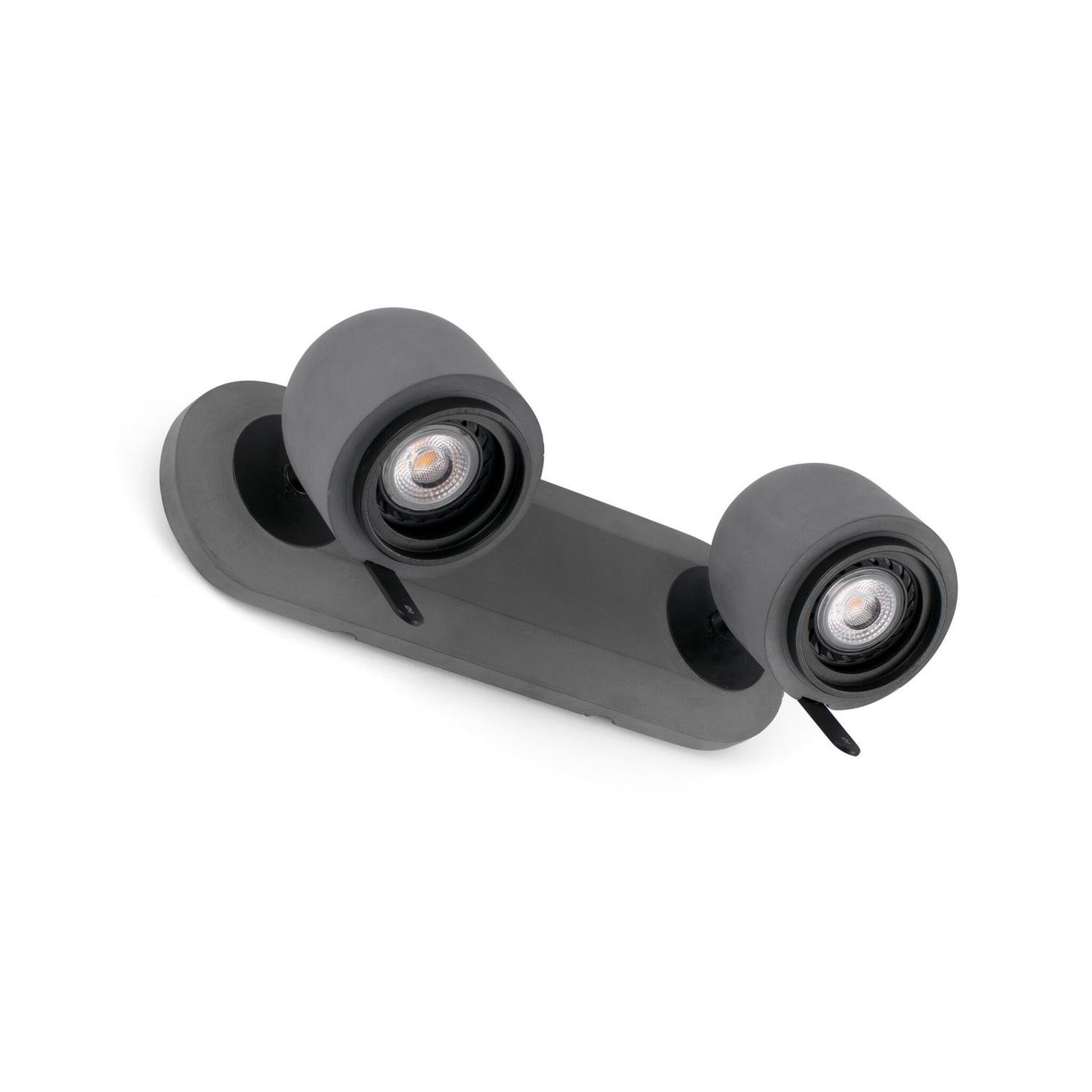 STONE 2L nástěnná lampa, šedá - FARO