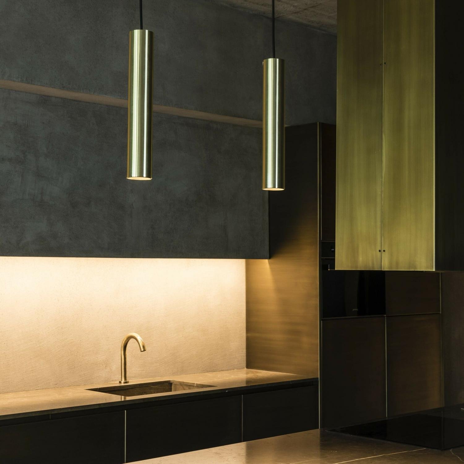 STAN závěsné svítidlo, zlatá - FARO