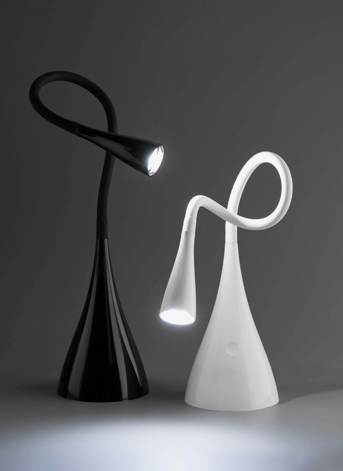 LENA černá stolní lampa na čtení - FARO