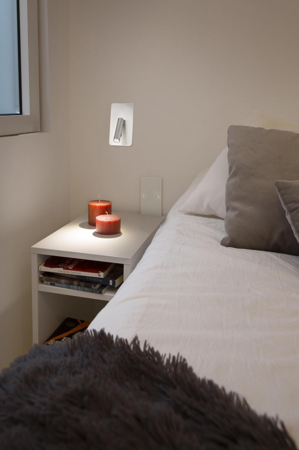 SUAU LED zapuštěné nástěnné svítidlo, nikl - FARO