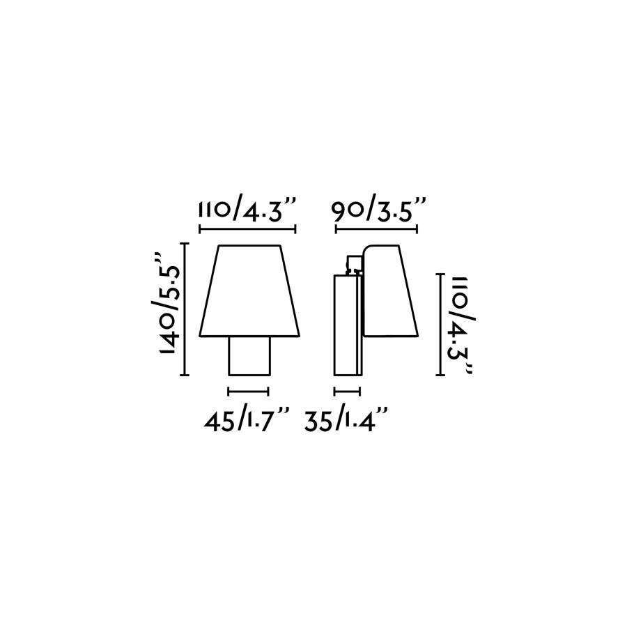 LE PETIT nástěnná lampa, černá - FARO