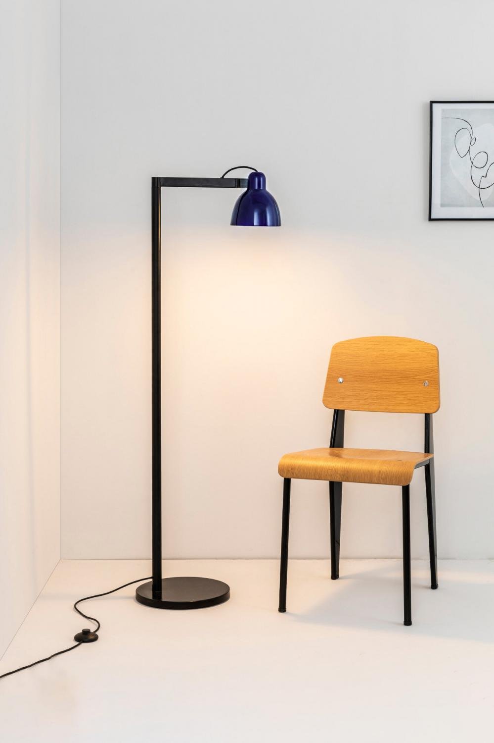 Levně VENICE stojací lampa, kobaltově modrá - FARO