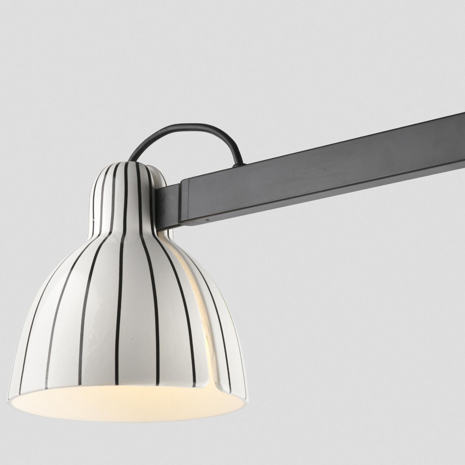 Levně VENICE stolní lampa, bílá s proužky - FARO